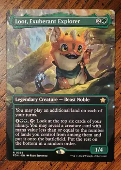 MTG Loot, Exuberant Explorer ( Borderless ) R 0336 NM Foundations {FDN} - Image 1