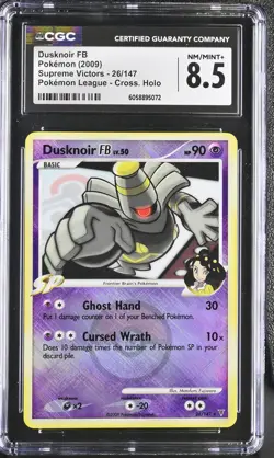 CGC 8.5 Dusknoir FB Crosshatch League Holo #26 Supreme Victors Pokemon C72 - Image 1