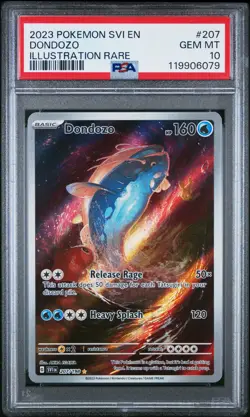 2023 POKEMON SVI EN-SCARLET & VIOLET ILLUSTRATION RARE #207 DONDOZO PSA 10 - Image 1