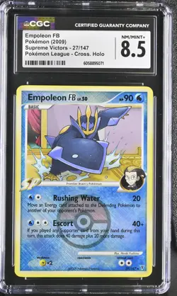 CGC 8.5 Empoleon FB Crosshatch League Holo #27 Supreme Victors Pokemon C71 - Image 1