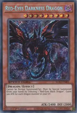 Yugioh! LP Red-Eyes Darkness Dragon - SGX3-ENB01 - Secret Rare - 1st Edition Lig - Image 1