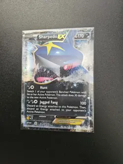 Pokemon TCG Sharpedo EX Ultra Rare Card 91/160 XY: Primal Clash Holo - Image 1