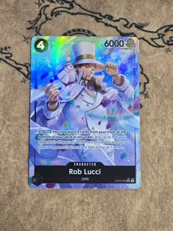 One Piece Card Game Rob Lucci Alternate Art OP05-093 Super Rare NM English - Image 1