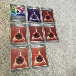 Lot of (8) Pokemon All Holo Energy Cards NM/M Sleeved Never Played TCG - Image 3