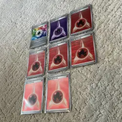 Lot of (8) Pokemon All Holo Energy Cards NM/M Sleeved Never Played TCG - Image 4