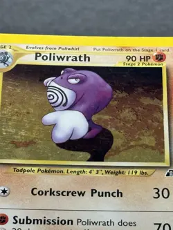 Poliwrath Neo Discovery Holo Rare Unlimited Pokemon TCG Card 9/75 NM - Image 4
