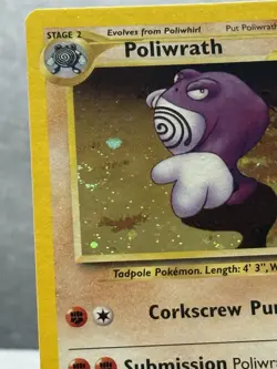 Poliwrath Neo Discovery Holo Rare Unlimited Pokemon TCG Card 9/75 NM - Image 5