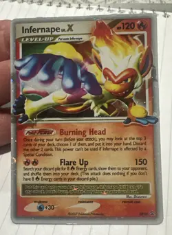 Infernape LV X DP10 Pokemon Card Diamond and Pearl Black Star Promo Rare Holo LP - Image 1
