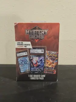 Pokemon Mystery Gems 1 CGC Graded Card & 1 Booster Pack 2025! New Sealed Box! - Image 1