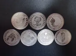 Pokemon Card Meiji Promo Battle Coin x7 Arbok Golbat etc #5515 - Image 1