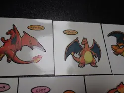 Pokemon Card Daiichi Bread Promo Sticker Charizard Evolutions x7 SET #4995 - Image 3