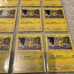 Lot of (12) Pikachu 027/078 Pokemon Go Pokemon Card MINT Rare - Image 3