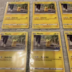 Lot of (12) Pikachu 027/078 Pokemon Go Pokemon Card MINT Rare - Image 5
