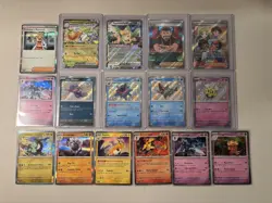 Pokemon Paldean Fates Lot of 16 Cards Full Art / Baby Shiny / Ex / Holo - Image 1