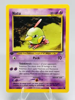 Natu 67/111 1st Edition Neo Genesis 2000 Pokemon Card WotC - NM - Image 1