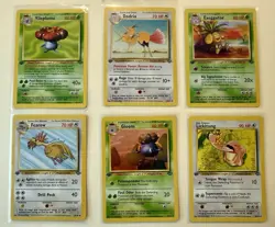 Pokemon TCG 1st Edition Rare and Uncommon Card Jungle Set Lot of 6 NM Near Mint - Image 1