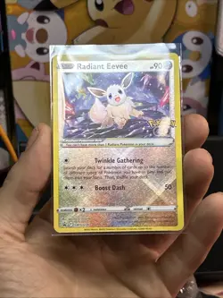 Radiant Eevee Black Star Promo Pokemon Go SWSH230 -NM - Image 1