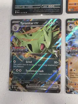 Pokemon Tyranitar 064/131 Lucario 051/131 Prismatic Evolutions Stamped Promos - Image 2