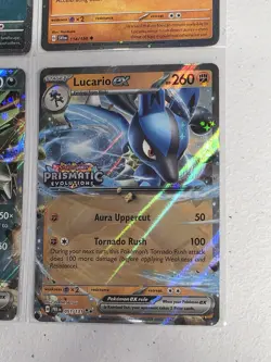 Pokemon Tyranitar 064/131 Lucario 051/131 Prismatic Evolutions Stamped Promos - Image 3