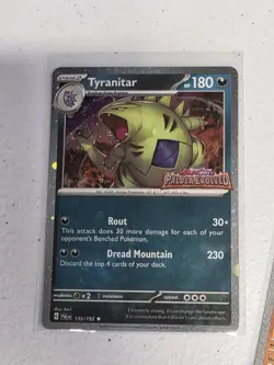 Pokemon Tyranitar 064/131 Lucario 051/131 Prismatic Evolutions Stamped Promos - Image 5