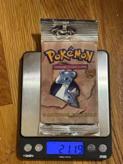 Heavy! Pokemon Unlimited Fossil Set Sealed Booster Pack 21.19 Grams Auction! - Image 1