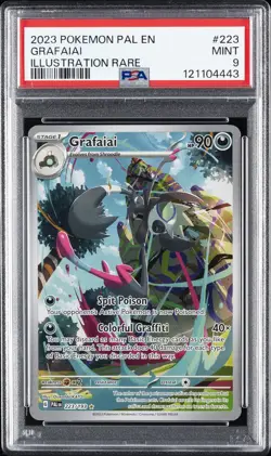 2023 POKEMON PAL EN-PALDEA EVOLVED ILLUSTRATION RARE #223 GRAFAIAI PSA 9 - Image 1