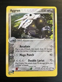 2003 Pokemon TCG Aggron EX Ruby & Sapphire Holo Rare 1/109 LP/NM - Image 1