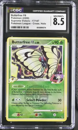 CGC 8.5 Butterfree FB Crosshatch League Holo #17 Supreme Victors Pokemon C74 - Image 1