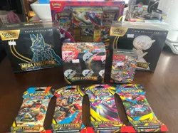 massive pokemon sealed mega evolutions lot booster box, 2 etbs,booster bundle - Image 1