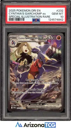 Pokemon 2025 Cynthia's Garchomp ex 232/182 SIR Destined Rivals GEM MINT PSA 10 - Image 1
