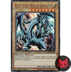 Yugioh Blue-Eyes White Dragon LCKC-EN001 Ultra Rare 1st Edition LP V2 - Image 1