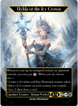 Hylda of the Icy Crown - Full Art Altered Art Custom Cards - Image 1