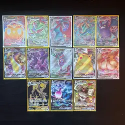 Pokemon TCG Lot of 13 VMAX Cards, including Radiants, Full arts and Shadows - Image 1
