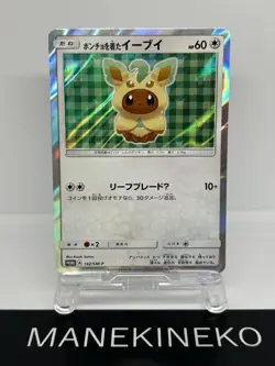 Poncho Wearing Eevee 142/SM-P Eevee Mega Campaign Promo 2017 Holo Pokemon Card - Image 1