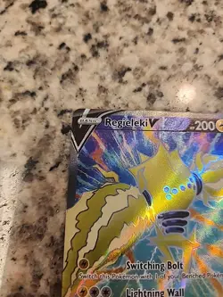Pokemon TCG Silver Tempest Regieleki V Full Art Holo Card 175/195 NM - GM - Image 2