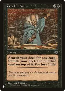 Magic The Gathering MTG CRUEL TUTOR The List NM Near Mint - Image 1