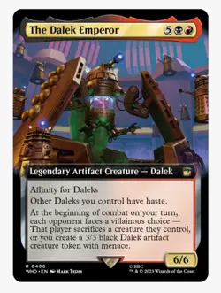 ​The Dalek Emperor (Extended Art) | MTG WHO | Dalek Tribal EDH Grixis | NEW NM+ - Image 1
