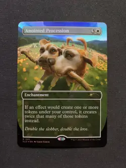 MTG Magic the Gathering Anointed Procession FOIL Secret Lair Raining Cats & Dogs - Image 1