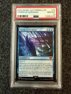 2023 MTG Lord of the Rings #72 Storm of Sarumon PSA 10 GEM MINT - Image 1