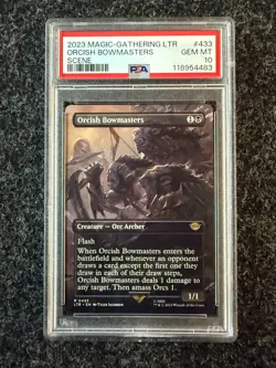 2023 MTG Lord of the Rings #433 Orchish Bowmasters Scene PSA 10 GEM MINT - Image 1