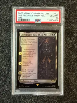 2023 MTG Lord of the Rings #102 One Ring to Rule Them All PSA 10 FOIL GEM MINT - Image 1