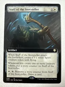 Staff of the Storyteller (Extended Art) #48 Commander: Phyrexia AWBO NM/MINT MTG - Image 1