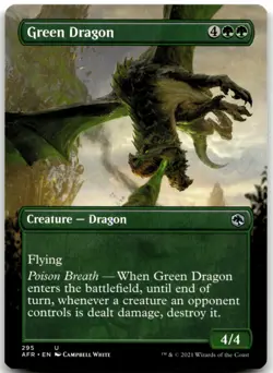 MTG Green Dragon (Borderless) U Adventures in the Forgotten Realms 295 LP - Image 1