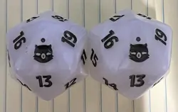 2 x Magic the Gathering: Final Fantasy - 20 Sided Moogle Dice - DnD D20 Counter - Image 1