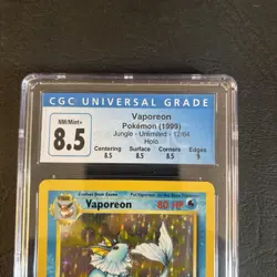 Vaporeon 12/64 Jungle Set CGC Grade 8.5 NM / M+ Holo Rare Near Mint Pokemon 1999 - Image 3