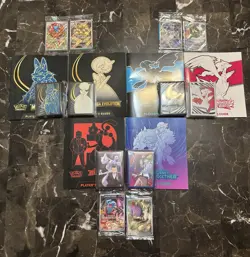 Last 4 Pokemon (Both Variants) TCG Expansion Promo Card, Players Guide, Sleeves - Image 1