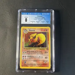 Flareon 3/64 Jungle Set CGC Grade 8 Near Mint / Mint NM Pokemon TCG WOTC 1999 - Image 1