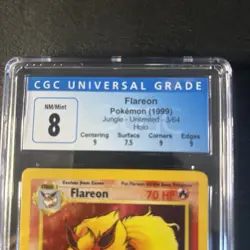 Flareon 3/64 Jungle Set CGC Grade 8 Near Mint / Mint NM Pokemon TCG WOTC 1999 - Image 3