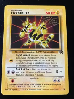 Pokemon Warner Bros Movie Black Star Promo Electabuzz 2 Excellent Condition - Image 1