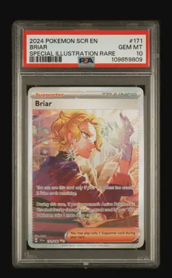 2024 Pokemon SCR En-Stellar Crown Special Illustration Rare #171 Briar PSA 10 - Image 1